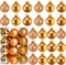 24 Count Small Bronze Fall Christmas Ornaments Balls - 1.2 Inch (Bronze)